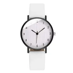 Produktbild: UKCOCO Damen-Quarzuhr, Armreifen für Damen, lässige Damenuhren, Armbänder, dekorative Damenuhr, Basic-Armbanduhr, Leder, Weiß
