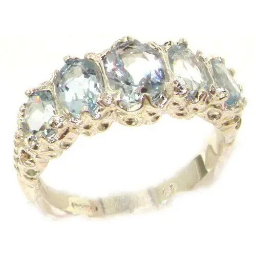 Produktbild: Damen Ring 925 Sterling Silber mit Aquamarin - Größe 64 (20.4) - Verfügbare Größen : 50 bis 64