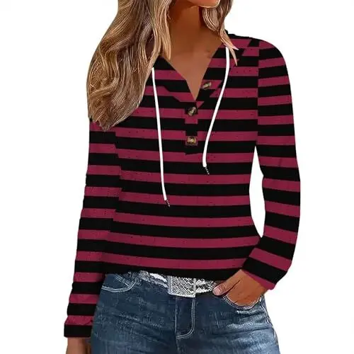 Produktbild: Damen Rot Pullover Sale Sommer Oberteile Damen Leicht Statement Sweatshirt Damen Langarmshirt Damen Baumwolle Mit Motiv Weihnachtspullover Damen Pinguin Hoodie Camouflage Damen Womens Hoodie Angebote