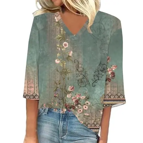 Produktbild: Damen Sale Angebote Sale Bluse Festlich Hochzeit Blau Weiß Gestreiftes T Shirt Tunika Weiß Damen Kurzarm Tshirt Damen Königsblau Sommer Tops Aesthetic Sale Angebote Damenmode Sale