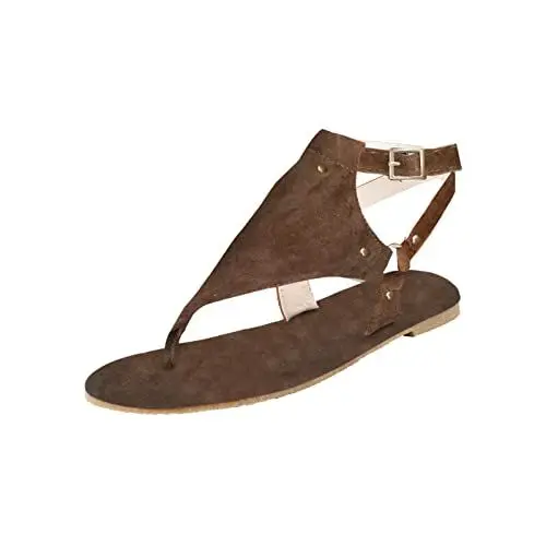 Produktbild: Damen Schuhe Gelb Gurt Sandalen Frauen Flops Strand Schuhe flip Open Flat beiläufige Schuhe für Frauen Keilabsatz Schuhe Damen Hoch (Brown, 39)