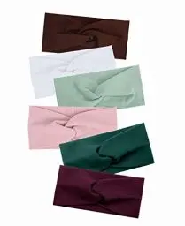 Produktbild: Damen Stirnbänder Elastisch Stirnband Breit Verdreht für Mädchen Haarbänder Sport Yoga Haar Zubehör 6 Stück