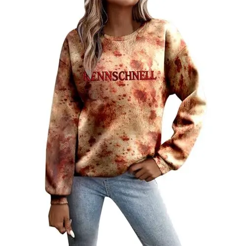 Produktbild: Damen Sweatshirt Hoodie Sweatshirts Für Halloween Kostüm Vampir Pullover Oberteile Herbst Kostüm Kürbis Sweatjacke Mit Kapuze Oversize Tops Costume Kostüme Decke Halloween-Kostüm Erwachsene,S