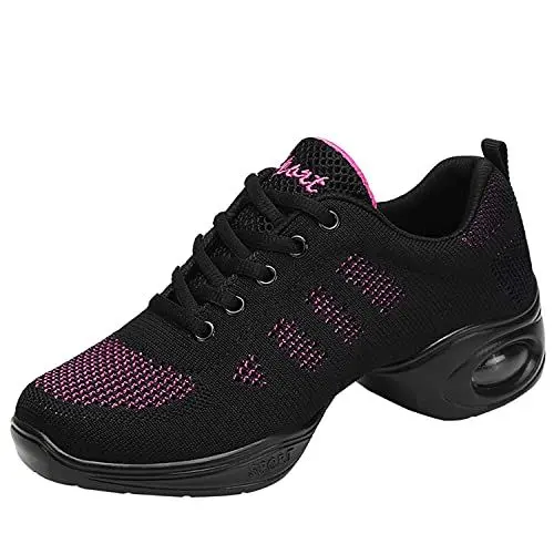 Produktbild: Damen Tanzschuhe Lace-Up Mesh Luftkissen Tanz Training Tanzsneaker Websneaker Jazzdance Schuhe Dancesneaker Tanzschuhe