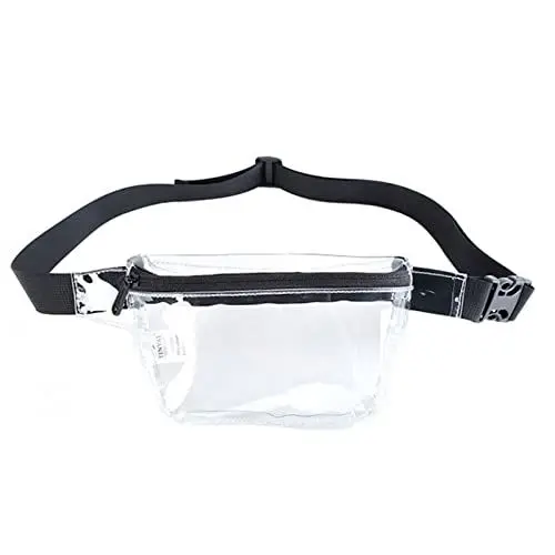 Produktbild: Damen Taschen Diebstahlsichere Bauchtasche Bauchtasche für Damen, transparent, durchsichtig, Gelee, Umhängetasche, Taille, Reise, Bauchtasche, UmhäNgetasche Schwarze Handtasche FüR (Clear, One Size)