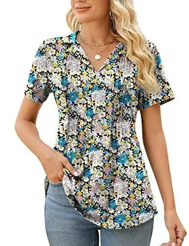 Produktbild: Damen Top Elegant Damen Sommer Blusenshirt Damen Schwarze Tshirt Damen T Shirt Damen Shirts Damen Sommer Shirt Damen Damen Tshirt T Shirt Damen Schwarz Tshirt Damen Elegant