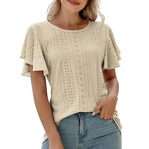 Produktbild: Damen Tshirt Sale Angebote Marken Sommer Blusen Für Damen Ausgefallene Bordeaux Shirt Damen Outfit 70Er Jahre Damen Funktionsshirt Wandern Damen Top Mit Knopfleiste Damen Damen Sommer Kleidung Sale