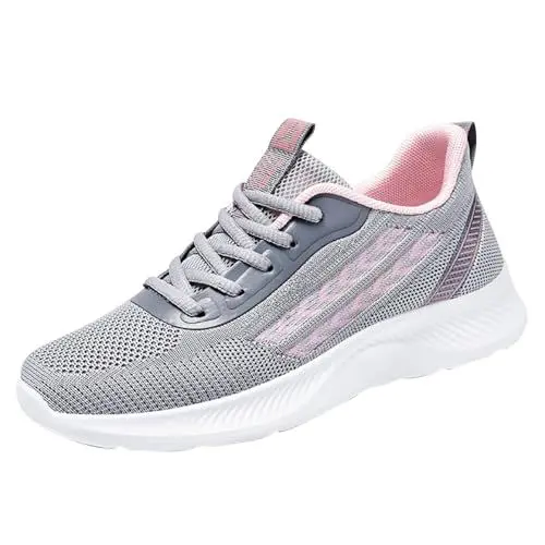 Produktbild: Damen Turnschuhe Sneaker Schuhe Damen Sportschuhe Laufschuhe Tennisschuhe Running Damen Walkingschuhe Straßenlaufschuhe Outdoor rutschfest Atmungsaktiv Leichtgewichts