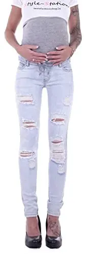 Produktbild: Damen Umstandsjeans Schwangerschaftsjeans Slim Schwangerschaft-s-Jeans Umstand-s-Hose Umstand-s-Hosen Röhre-n-Jeans Maternity Over-Size-Plus Big Gr große Größe-n dunkel-blau-e Hellblau-e M 38