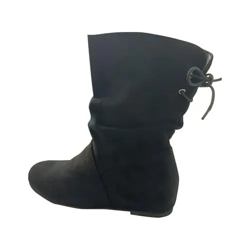 Produktbild: Damen Wildleder Halbstiefel Blockabsatz Übergangsstiefel Mittelalter Stiefel Schlupfschuhe Blockabsatz Ankle Schuhe Kurzstiefel Braun Übergangsstiefel Halbhoch Westernstiefel Cowboy Boots