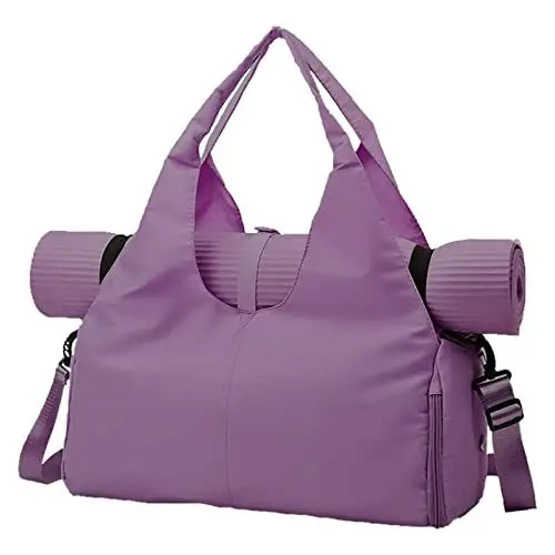 Produktbild: Damen Yogatasche Sporttasche Reisetasche Trainingstasche Weekender Sportbag mit Schuhfach für Sport, Fitness, Yoga, Gym, Wochenendtrip