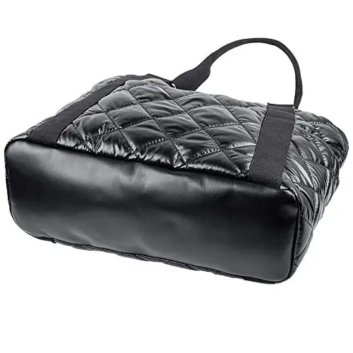 Produktbild: Damen mittlere gesteppte Nylon Tragetasche Puffy Puffer gepolsterte Multi Taschen Handtaschen wasserdicht Strand Krankenschwester Geldbörse Casual Reisen Arbeit Lehrer Einkaufen Utility