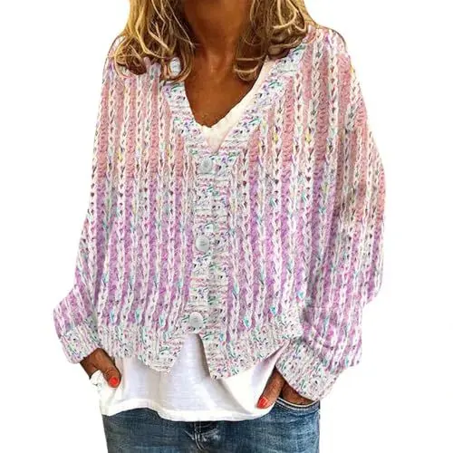Produktbild: pullover damen damen grobstrick cardigan pullover schwarz weiss gestreift feinstrickpullover damen strickpullover ältere dame kostüm halloween halloween kostüm damen