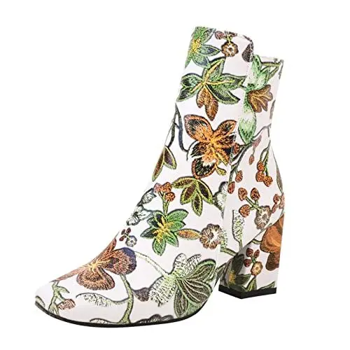 Produktbild: damen sneaker saleCowboystiefel Damen Casual Langschaft Boots Winterschuhe Stylisch & Praktisch Winterstiefel Damen Elegant Klobiger Block artikel unter 1 euro