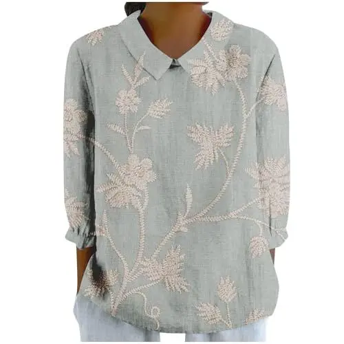 Produktbild: Damenbluse Kurzarm Sommer Blusenshirt Damen Sommer Longshirt Damen 3/4 Arm Funktionsshirt Damen Langarm Schwarz Damenbluse Lange Für Leggings 2024 Wann Folklore Bluse