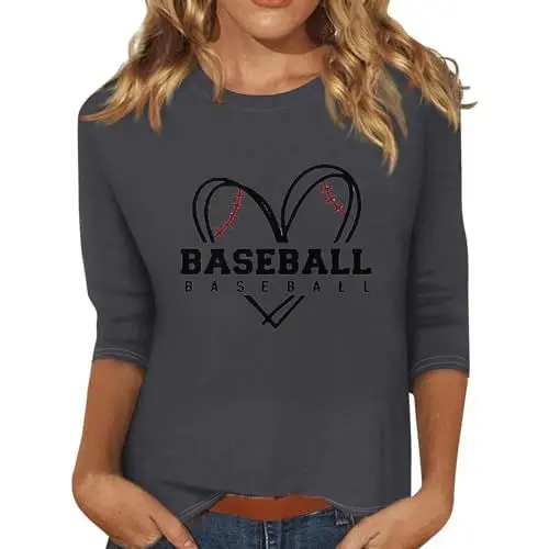 Produktbild: Damenblusen 3/4 Arm Damen Y2K Tie Front Shirt Bluse Damen Shirt Elegant Longshirt Damen Große Größen Damen Sportshirt Sommer Pullover Frauen T Shirt Damenblusen 3/4 Arm Shirt Grau XL