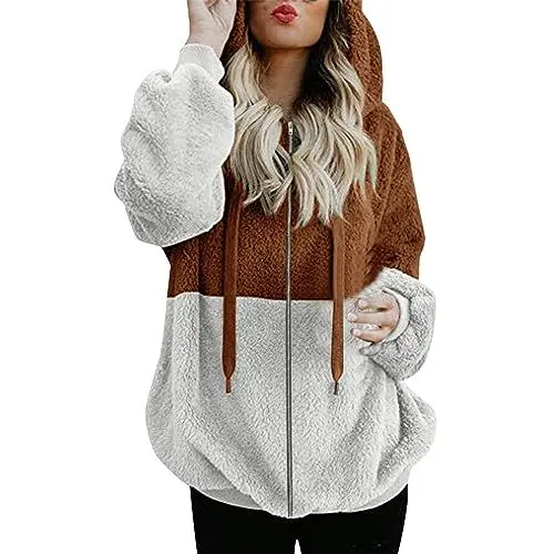Produktbild: Damenmantel Verdickter Button-Down-Gitterdruck Winterfleece Gefütterter Schneemantel Hemden Oberbekleidung Mit Taschen Übergangsmantel Damenboucle Longblazer Damen Herbst Jacke Damen Jeans Anzug Damen