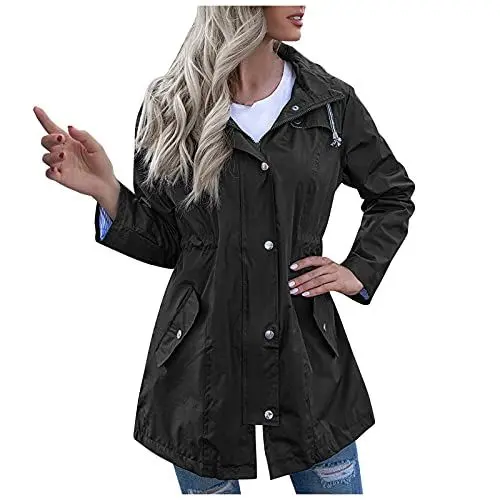Produktbild: Damenmode Black of Friday Damenmantel Für Den Übergang Damen Parka Sommer Trenchcoat Damen Kurz Mädchen Übergangsjacke 152 Mantel Beige Damen Frühling Mäntel Damen Winter My Orders Sale Angebote