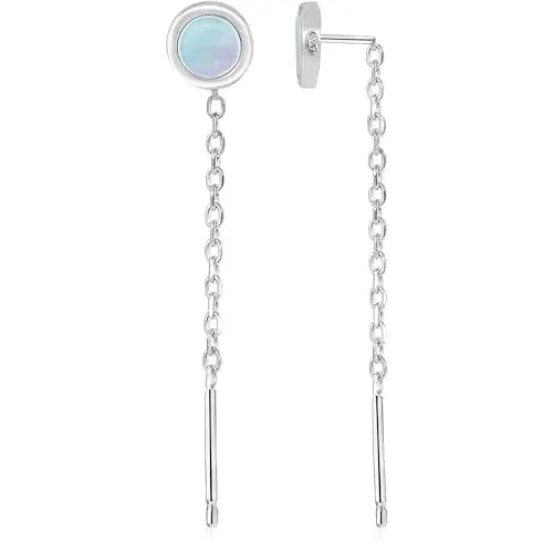 Produktbild: Damen-Ohrringe von GioiaPura. Schmuck aus 925er Silber und Perlmutt mit rundem Symbol Verschluss: Stecker. Referenz: INS029OR247RHWH.