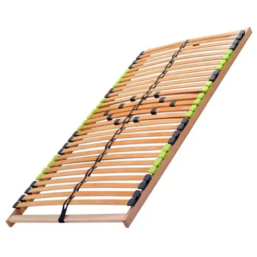 Produktbild: DaMi 7-Zonen Lattenrost Basic NV, 160x200 cm, mit 5 Härtestufen, Made in Germany, aus edlem Buchenholz, 28 Leisten, zur Selbstmontage, extrem hochwertig & stabil, für alle Matratzen geeignet