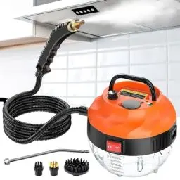 Produktbild: Dampfreiniger 2500W, Dampfreiniger Handgerät mit 6 Geschwindigkeiten Einstellbar und 3 Arten von Bürstenköpfen, 1000ML Großem Wassertank, Dampfreiniger für Alles Küchenmöbel Boden Badezimmer (Medium)