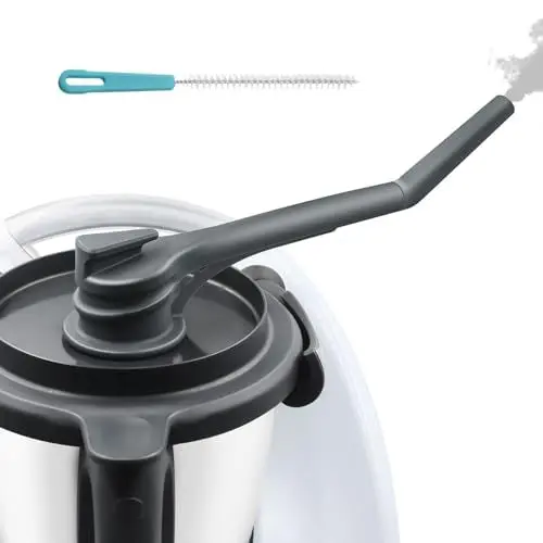 Produktbild: Dampfumleiter für Thermomix TM6 MCC, für Thermomix zubehör Silikon Dampfableiter, Hängeschränke Schutz Kompatibel mit Monsieur Cuisine Smart Extra Lang Dampf Umleitung Mit Bürste