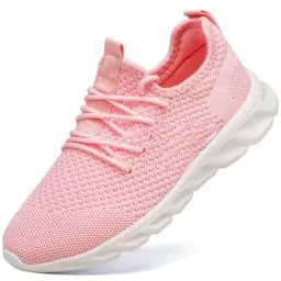 Produktbild: Damyuan Damen Schuhe Sneaker Sportschuhe Slip on Laufschuhe Turnschuhe Leicht Tennisschuhe Atmungsaktiv Wanderschuhe rosa 39