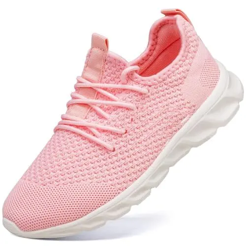 Produktbild: Damyuan Damen Schuhe Sneaker Sportschuhe Slip on Laufschuhe Turnschuhe Leicht Tennisschuhe Atmungsaktiv Wanderschuhe rosa 39