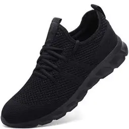 Produktbild: Damyuan Herren Laufschuhe Turnschuhe Sportschuhe Running Sneaker Freizeit Straßenlaufschuhe Fashion Leichtgewichts Atmungsaktiv Walkingschuhe Outdoor Fitness Jogging Sportsschuhe Schwarz 43 EU