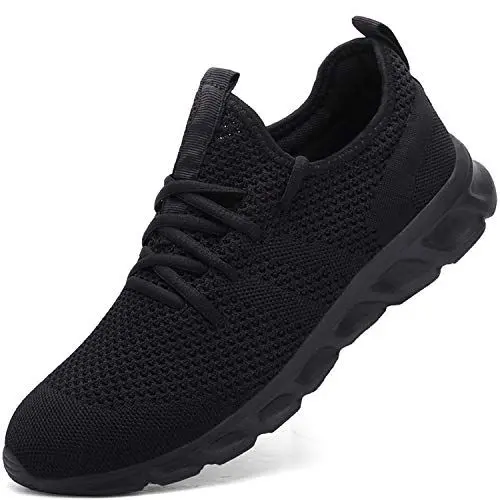 Produktbild: Damyuan Schuhe Herren Laufschuhe Turnschuhe Sportschuhe Sneaker Freizeit Straßenlaufschuhe Leichtgewichts Atmungsaktiv Walkingschuhe Outdoor Fitness Joggingschuhe Sportsschuhe Schwarz 47 EU