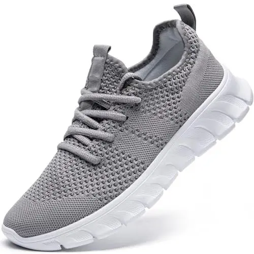 Produktbild: Damyuan Laufschuhe Herren Schuhe Sneaker Sportschuhe Turnschuhe Wanderschuhe Tennisschuhe atmungsaktiv leichte Gymnastikschuhe Freizeit straßenlaufschuhe Grau 43