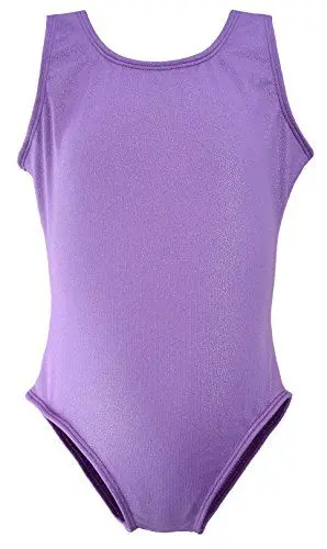 Produktbild: Dancina Mädchen Gymnastikanzug Turnanzug Durchgehend Gefüttert,Lila Glitzer, Gr. 140/146