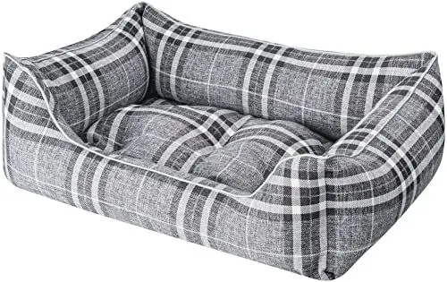 Produktbild: Dandy Dog Hundebett Highlands Grey - abziehbar Bezug und Füllung waschbar kuschelig gelenkschonend hochwertige Qualität Made in Germany - Größe M
