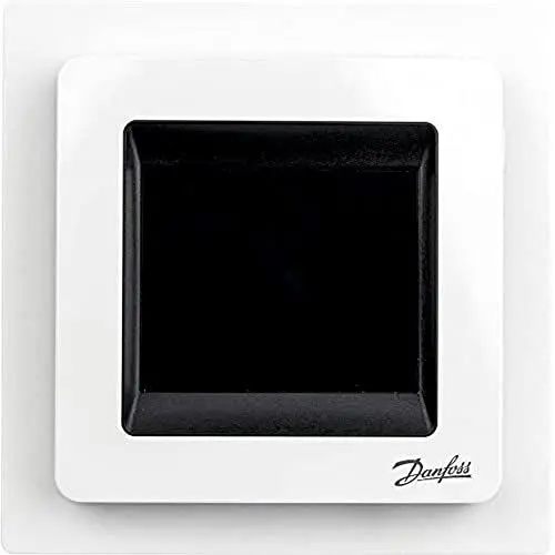 Produktbild: Danfoss 088L0122 ECtemp Touch, Digitaler Thermostat für Elektro-Fußbodenheizung mit Touchscreen-Bedienung, weiß, 8.5x8.5x2