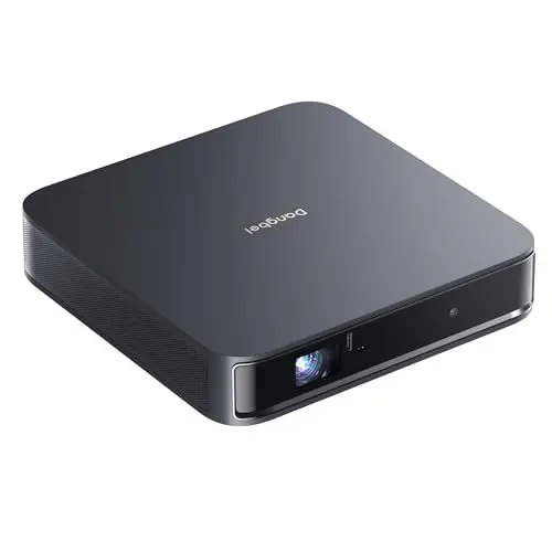Produktbild: Dangbei Atom Mini Beamer 1080P, 1200 ISO Lumen, Netflix Official, Dolby Audio, Autofokus Trapezkorrektur, 3D Projektor 4K Unterstützt, Beamer Klein mit WiFi und Bluetooth für Heimkino/Zuhause/Outdoor