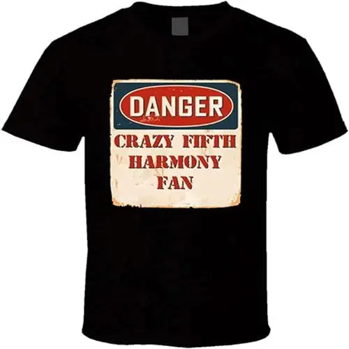Produktbild: Danger Crazy Fifth Harmony Fan Mens T-Shirt Cotton Unisex Black Tee Tops XXL