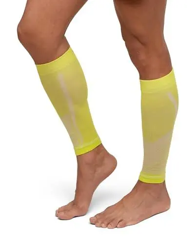 Produktbild: DANISH ENDURANCE Waden-Kompressionsstrümpfe ohne Fuß (1 | 3 Paar), 21-26 mmHg, Unisex, für Damen & Herren, 1 Paar Neongelb, M