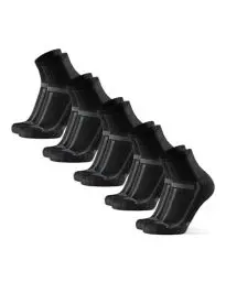 Produktbild: DANISH ENDURANCE 5 Paar Quarter Laufsocken, Technisch, Anti-Blasen Polsterung, für Damen & Herren Schwarz/Grau 43-47
