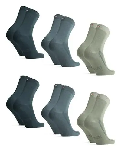 Produktbild: DANISH ENDURANCE 6 Paar Bambus Business Socken, Bunte Sommersocken, Superweich & Atmungsaktiv, Anti-Blasen, Unisex für Herren & Damen, Mehrfarbig (2xDunkelgrün, 2xHellgrün, 2x Mittelgrün), 39-42