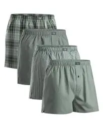 Produktbild: DANISH ENDURANCE American Boxershorts 4er-Pack Grün/Streifen Mix L