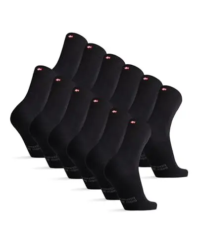 Produktbild: DANISH ENDURANCE 6 Paar Socken Bio-Baumwolle, Businesssocken, Socken für Freizeit, Unisex, für Damen & Herren (Schwarz, EU 43-47)