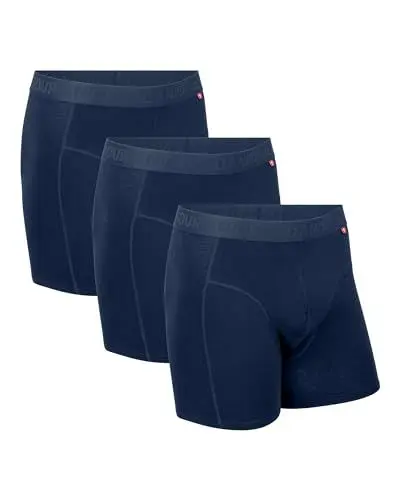 Produktbild: DANISH ENDURANCE Boxershorts Herren 3er/6er Pack, Bio Baumwolle (Blau - 3er Pack, L)
