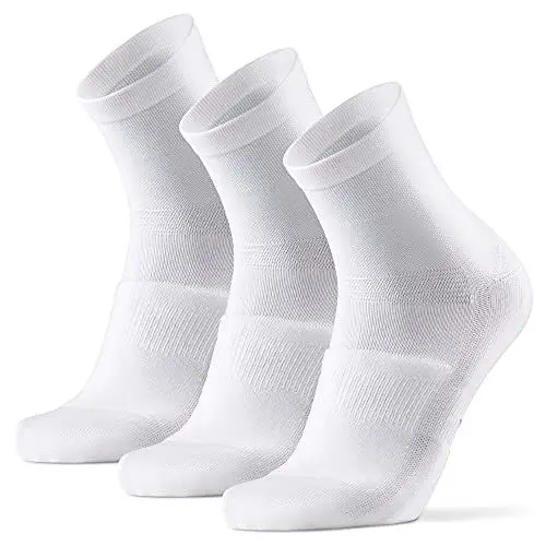 Produktbild: DANISH ENDURANCE Fahrradsocken Quarter für Herren & Damen 3 Paare (Weiß, EU 35-38)