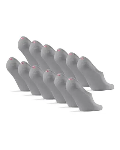 Produktbild: DANISH ENDURANCE 6 Paar Bambus Füßlinge, Unsichtbare Sommer Sneaker-Socken, Unisex, für Damen & Herren, Grau, 39-42