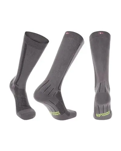 Produktbild: DANISH ENDURANCE Kompressionsstrümpfe, Sport Kompressionssocken, 21-26 mmHg, Unisex, für Herren & Damen, Grau/Schwarz, 43-47