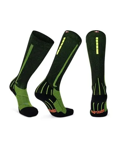 Produktbild: DANISH ENDURANCE Kompressionsstrümpfe, Sport Kompressionssocken, 21-26 mmHg, Unisex, für Herren & Damen, Schwarz/Gelb, 39-42