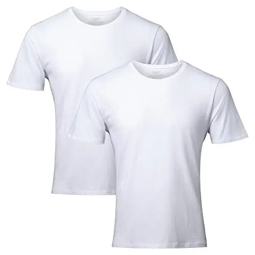 Produktbild: DANISH ENDURANCE Kurzarm Herren T Shirt aus Modal & Bio-Baumwolle, Rundhals-Ausschnitt, 1er, 2er oder 4er Pack, Rund - Weiß - 2er Pack, 2XL