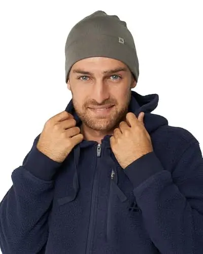 Produktbild: DANISH ENDURANCE Merino Laufmütze Herren & Damen, Sportmütze, Merinowolle Mütze, Wintermütze, Fahrrad Beanie, Atmungsaktiv & Warm, Unisex, Grau, Einheitsgröße