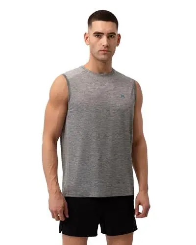 Produktbild: DANISH ENDURANCE Men's Classic Recycled Polyester Tank Top, 1 Pack (Grau Melange, XL)
