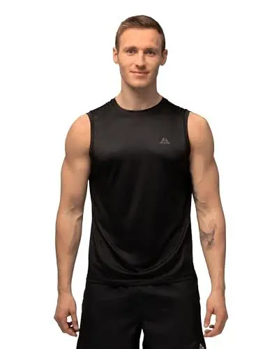 Produktbild: DANISH ENDURANCE Men's Classic Recycled Polyester Tank Top, 1 Pack (Schwarz, L)